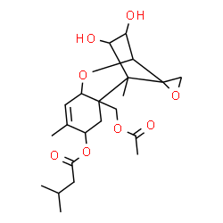 ChemSpider 2D Image | 15-Acetoxy-3,4-dihydroxy-12,13-epoxytrichothec-9-en-8-yl 3-methylbutanoate | C22H32O8