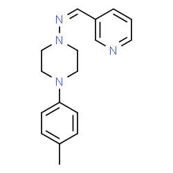 ChemSpider 2D Image | (Z)-N-[4-(4-Methylphenyl)-1-piperazinyl]-1-(3-pyridinyl)methanimine | C17H20N4