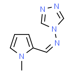 ChemSpider 2D Image | (Z)-1-(1-Methyl-1H-pyrrol-2-yl)-N-(4H-1,2,4-triazol-4-yl)methanimine | C8H9N5