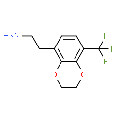 ChemSpider 2D Image | 2-[8-(Trifluoromethyl)-2,3-dihydro-1,4-benzodioxin-5-yl]ethanamine | C11H12F3NO2