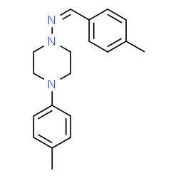 ChemSpider 2D Image | 4-(4-Methylphenyl)-N-[(Z)-(4-methylphenyl)methylene]piperazin-1-amine | C19H23N3