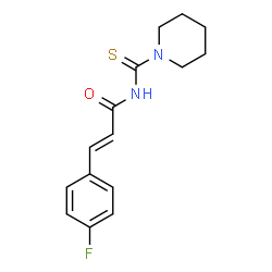 ChemSpider 2D Image | (2E)-3-(4-Fluorophenyl)-N-(1-piperidinylcarbonothioyl)acrylamide | C15H17FN2OS