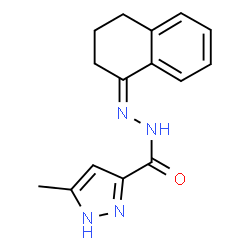 ChemSpider 2D Image | N'-[(1Z)-3,4-Dihydro-1(2H)-naphthalenylidene]-5-methyl-1H-pyrazole-3-carbohydrazide | C15H16N4O