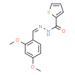 ChemSpider 2D Image | N'-[(Z)-(2,4-Dimethoxyphenyl)methylene]-2-thiophenecarbohydrazide | C14H14N2O3S
