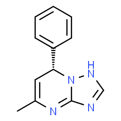ChemSpider 2D Image | (7R)-5-Methyl-7-phenyl-1,7-dihydro[1,2,4]triazolo[1,5-a]pyrimidine | C12H12N4