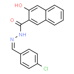 ChemSpider 2D Image | N'-[(Z)-(4-Chlorophenyl)methylene]-3-hydroxy-2-naphthohydrazide | C18H13ClN2O2