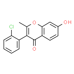 ChemSpider 2D Image | 3-(2-Chloro-phenyl)-7-hydroxy-2-methyl-chromen-4-one | C16H11ClO3