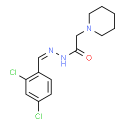 ChemSpider 2D Image | N'-[(Z)-(2,4-Dichlorophenyl)methylene]-2-(1-piperidinyl)acetohydrazide | C14H17Cl2N3O