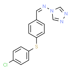 ChemSpider 2D Image | (Z)-1-{4-[(4-Chlorophenyl)sulfanyl]phenyl}-N-(4H-1,2,4-triazol-4-yl)methanimine | C15H11ClN4S