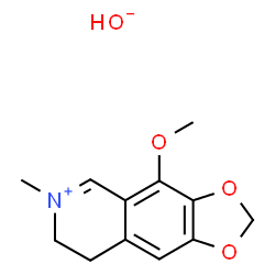 ChemSpider 2D Image | 4-Methoxy-6-methyl-7,8-dihydro[1,3]dioxolo[4,5-g]isoquinolin-6-ium hydroxide | C12H15NO4