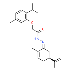 ChemSpider 2D Image | N'-[(1Z,5S)-5-Isopropenyl-2-methyl-2-cyclohexen-1-ylidene]-2-(2-isopropyl-5-methylphenoxy)acetohydrazide | C22H30N2O2