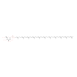 ChemSpider 2D Image | 1-O-(Hydroxy{[(2E,6E,10E,14E,18E,22E,26E,30E,34E,38E)-3,7,11,15,19,23,27,31,35,39,43-undecamethyl-2,6,10,14,18,22,26,30,34,38,42-tetratetracontaundecaen-1-yl]oxy}phosphoryl)-D-mannopyranose | C61H101O9P