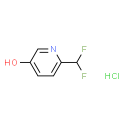 ChemSpider 2D Image | 6-(Difluoromethyl)pyridin-3-ol hydrochloride | C6H6ClF2NO
