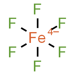 ChemSpider 2D Image | Hexafluoroferrate(4-) | F6Fe