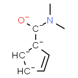 ChemSpider 2D Image | 4-Cyclopentene-1,2,3-triid-1-yl(dimethylamino)methanidolate | C8H10NO