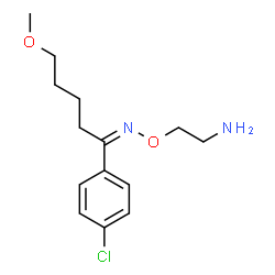ChemSpider 2D Image | 2-({(Z)-[1-(4-Chlorophenyl)-5-methoxypentylidene]amino}oxy)ethanamine | C14H21ClN2O2