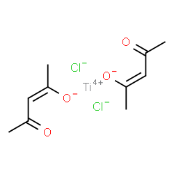ChemSpider 2D Image | Titanium(4+) chloride (2Z)-4-oxo-2-penten-2-olate (1:2:2) | C10H14Cl2O4Ti