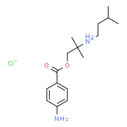 ChemSpider 2D Image | [1-(4-aminobenzoyl)oxy-2-methylpropan-2-yl]-(3-methylbutyl)azaniumchloride | C16H27ClN2O2