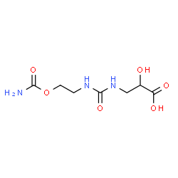ChemSpider 2D Image | 3-({[2-(Carbamoyloxy)ethyl]carbamoyl}amino)-2-hydroxypropanoic acid | C7H13N3O6