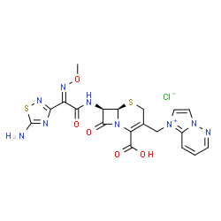 ChemSpider 2D Image | Cefozopran hydrochloride | C19H18ClN9O5S2