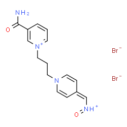 ChemSpider 2D Image | 3-Carbamoyl-1-(3-{4-[(oxoammonio)methylene]-1(4H)-pyridinyl}propyl)pyridinium dibromide | C15H18Br2N4O2