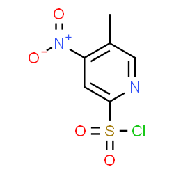 ChemSpider 2D Image | 5-Methyl-4-nitro-2-pyridinesulfonyl chloride | C6H5ClN2O4S