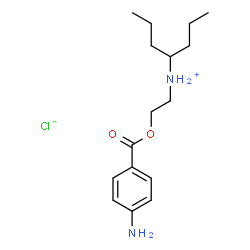 ChemSpider 2D Image | N-{2-[(4-Aminobenzoyl)oxy]ethyl}-4-heptanaminium chloride | C16H27ClN2O2