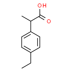 ChemSpider 2D Image | 2-(4-Ethylphenyl)propanoic acid | C11H14O2