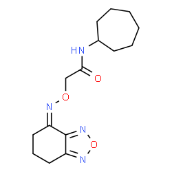 ChemSpider 2D Image | N-Cycloheptyl-2-{[(Z)-6,7-dihydro-2,1,3-benzoxadiazol-4(5H)-ylideneamino]oxy}acetamide | C15H22N4O3