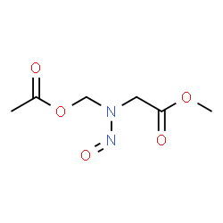 ChemSpider 2D Image | Methyl [(acetoxymethyl)(nitroso)amino]acetate | C6H10N2O5