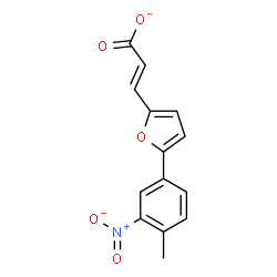 ChemSpider 2D Image | (2E)-3-[5-(4-Methyl-3-nitrophenyl)-2-furyl]acrylate | C14H10NO5