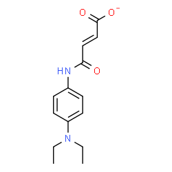 ChemSpider 2D Image | (2E)-4-{[4-(Diethylamino)phenyl]amino}-4-oxo-2-butenoate | C14H17N2O3