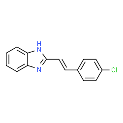 ChemSpider 2D Image | 2-[(E)-2-(4-Chlorophenyl)vinyl]-1H-benzimidazole | C15H11ClN2