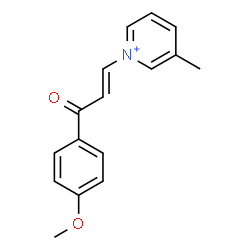 ChemSpider 2D Image | 1-[(1E)-3-(4-Methoxyphenyl)-3-oxo-1-propen-1-yl]-3-methylpyridinium | C16H16NO2