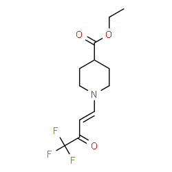 ChemSpider 2D Image | Ethyl 1-[(1E)-4,4,4-trifluoro-3-oxo-1-buten-1-yl]-4-piperidinecarboxylate | C12H16F3NO3