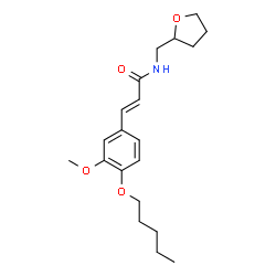 ChemSpider 2D Image | (2E)-3-[3-Methoxy-4-(pentyloxy)phenyl]-N-(tetrahydro-2-furanylmethyl)acrylamide | C20H29NO4