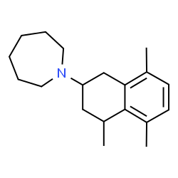 ChemSpider 2D Image | 1-(4,5,8-Trimethyl-1,2,3,4-tetrahydro-2-naphthalenyl)azepane | C19H29N