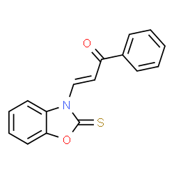 ChemSpider 2D Image | (2E)-1-Phenyl-3-(2-thioxo-1,3-benzoxazol-3(2H)-yl)-2-propen-1-one | C16H11NO2S