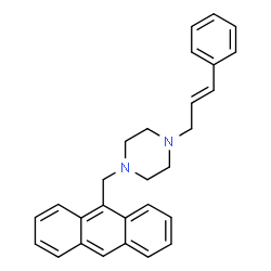 ChemSpider 2D Image | 1-(9-Anthrylmethyl)-4-[(2E)-3-phenyl-2-propen-1-yl]piperazine | C28H28N2