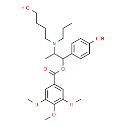 ChemSpider 2D Image | 2-[(4-Hydroxybutyl)(propyl)amino]-1-(4-hydroxyphenyl)propyl 3,4,5-trimethoxybenzoate | C26H37NO7