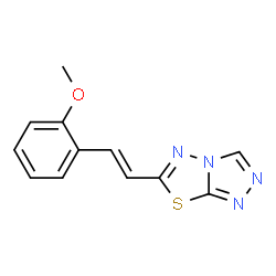 ChemSpider 2D Image | 6-[(E)-2-(2-Methoxyphenyl)vinyl][1,2,4]triazolo[3,4-b][1,3,4]thiadiazole | C12H10N4OS