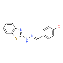 ChemSpider 2D Image | N-Benzothiazol-2-yl-N'-(4-methoxy-benzylidene)-hydrazine | C15H13N3OS