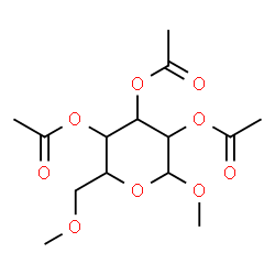 ChemSpider 2D Image | Methyl 2,3,4-tri-O-acetyl-6-O-methylhexopyranoside | C14H22O9
