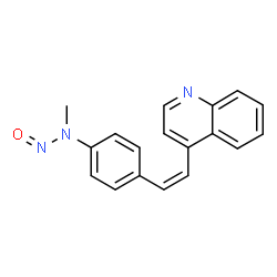 ChemSpider 2D Image | N-Methyl-N-nitroso-4-[(Z)-2-(4-quinolinyl)vinyl]aniline | C18H15N3O