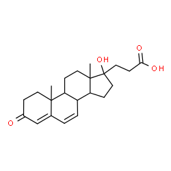 ChemSpider 2D Image | 3-(17-Hydroxy-10,13-dimethyl-3-oxo-2,3,8,9,10,11,12,13,14,15,16,17-dodecahydro-1H-cyclopenta[a]phenanthren-17-yl)propanoic acid | C22H30O4