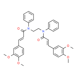 ChemSpider 2D Image | (2E,2'E)-N,N'-1,2-Ethanediylbis[3-(3,4-dimethoxyphenyl)-N-phenylacrylamide] | C36H36N2O6