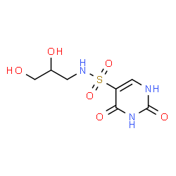 ChemSpider 2D Image | N-(2,3-Dihydroxypropyl)-2,4-dioxo-1,2,3,4-tetrahydro-5-pyrimidinesulfonamide | C7H11N3O6S