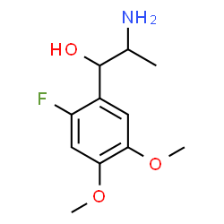 ChemSpider 2D Image | 2-Amino-1-(2-fluoro-4,5-dimethoxyphenyl)-1-propanol  | C11H16FNO3