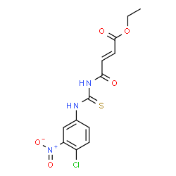 ChemSpider 2D Image | Ethyl (2E)-4-{[(4-chloro-3-nitrophenyl)carbamothioyl]amino}-4-oxo-2-butenoate | C13H12ClN3O5S