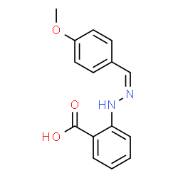 ChemSpider 2D Image | 2-[(2Z)-2-(4-Methoxybenzylidene)hydrazino]benzoic acid | C15H14N2O3